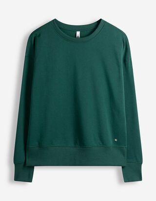 Sweatshirt - Oversized Fit - Dunkelgr&uuml;n