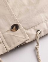 Jacke - Baumwoll-Mix - wei&szlig;