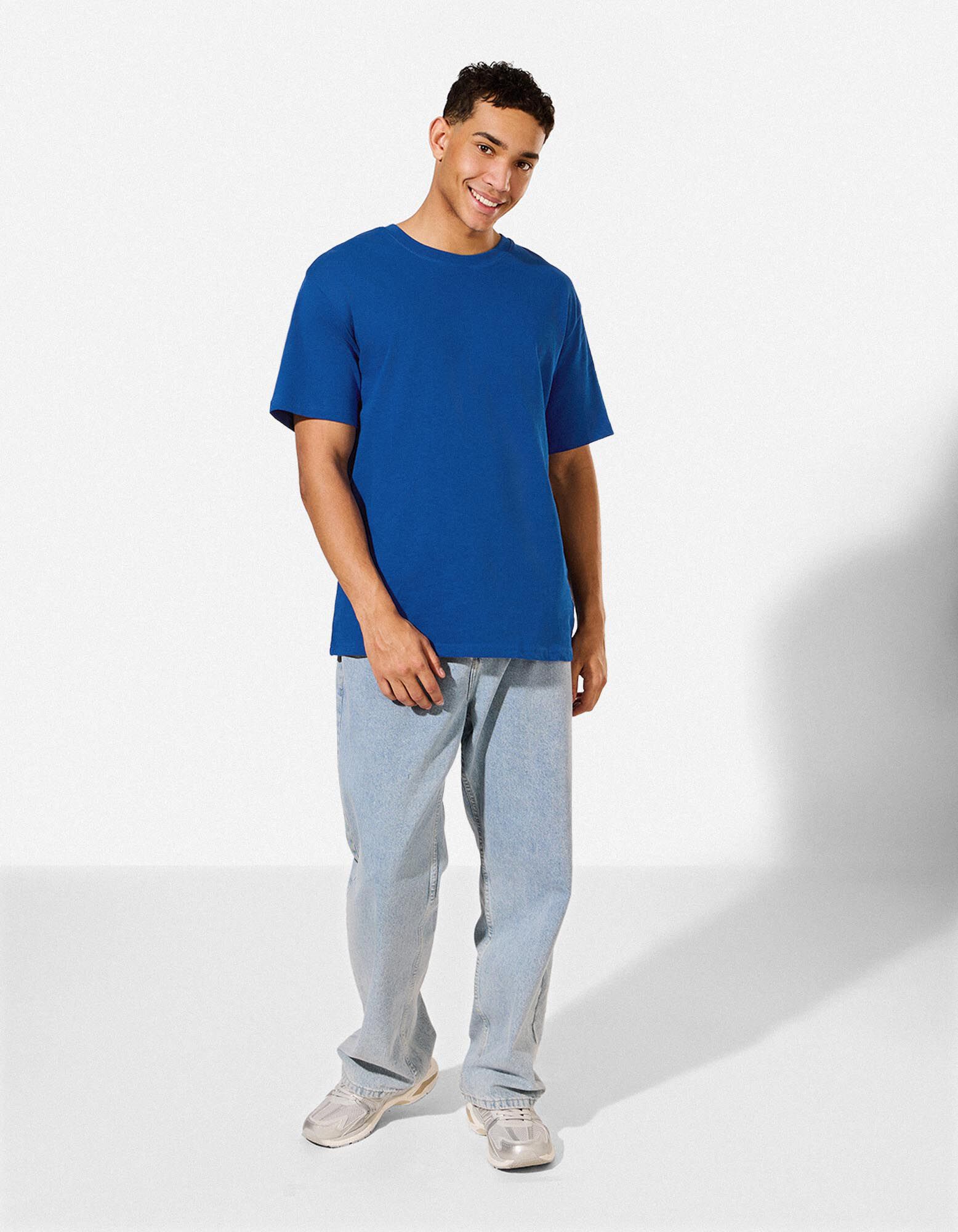 T-shirt - Coupe oversize - Bleu
