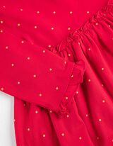 Haljina - Tačkasti print - crvena