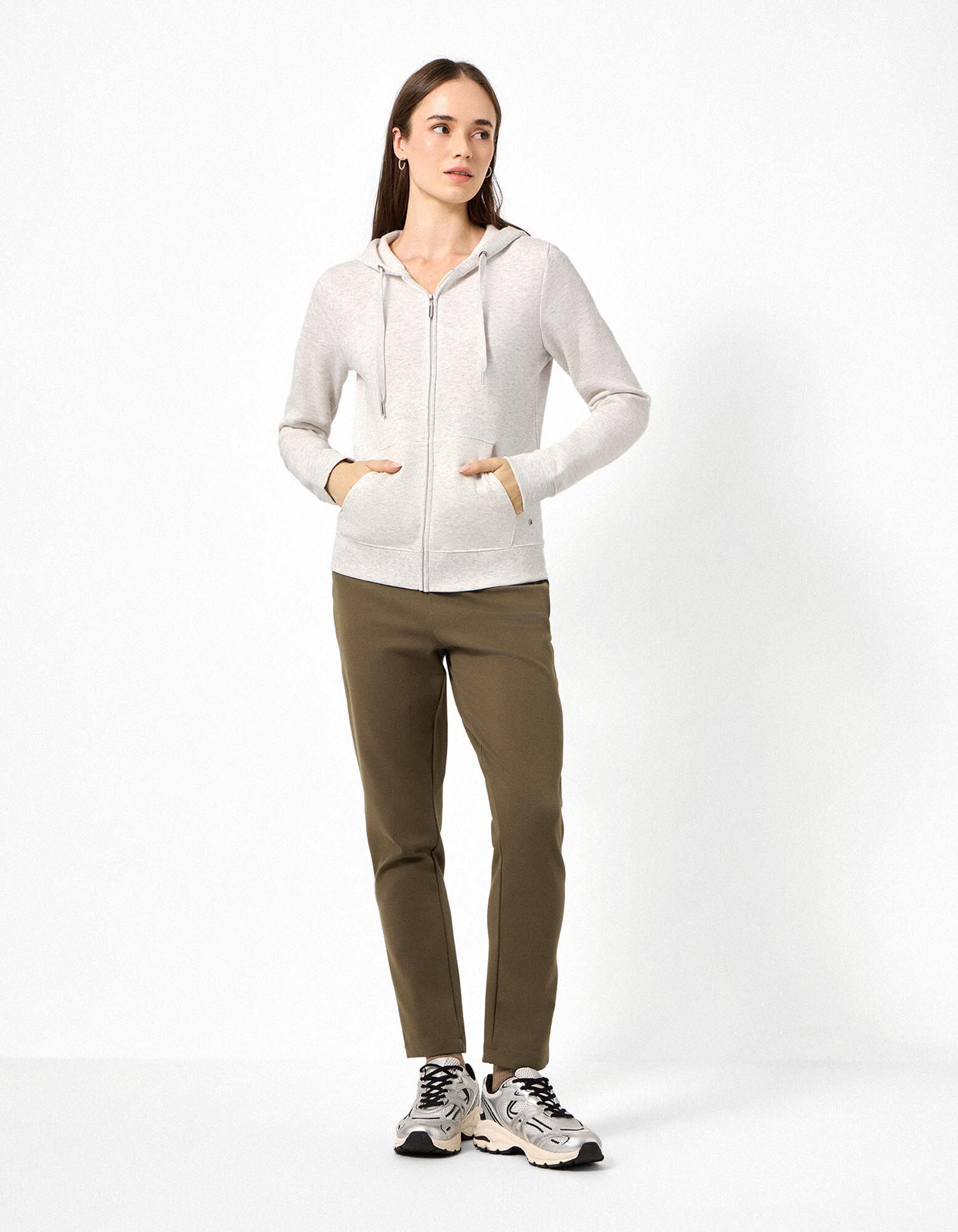Sweatjacke - Regular Fit - Hellgrau