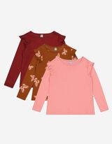 Mädchen Langarmshirt - 3er-Pack