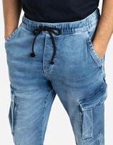 Laisvalaikio kelnės - Skalbimo poveikis - sviesiai melynas