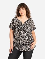 bluzkowy top - LENZING™ ECOVERO™ - czarny