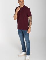 Polo-majica - Zakopčavanje na dugmad - tamno-crvena