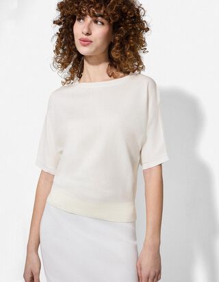 Pull-over - Manches courtes - blanc