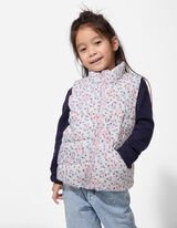 Bodywarmer - Bloemenmotief - wit