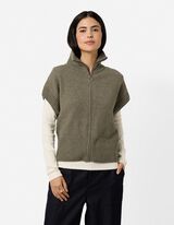 Top in maglia - Zip - Cachi