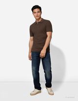 Poloshirt - einfarbig - dunkelbraun