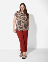 T-Shirt - Allover-Muster - beige