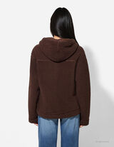 Felpa aperta - Peluche - marrone scuro