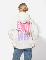 Felpa con cappuccio - Cappuccio - bianco