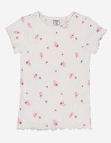 T-shirt - Orlo a conchiglia - bianco