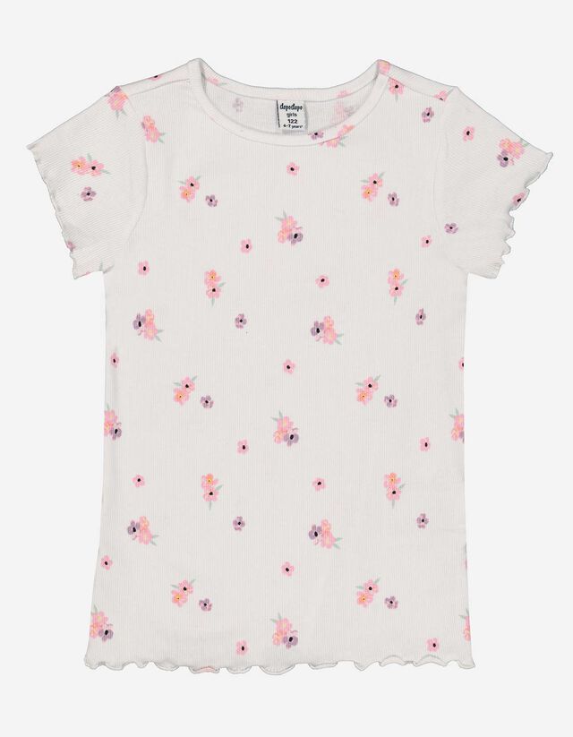 T-shirt - Orlo a conchiglia - bianco