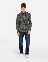 koszula - Regulowana długość rękawów - ciemny niebieski