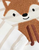 Sweatshirt - Badstof applicatie - wit