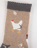 Calze - Stampa allover - beige