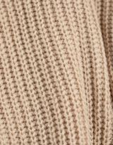 Pullover - Spitzenbesatz - beige
