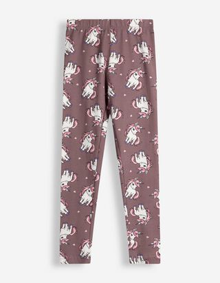 Leggings - Allover-Print - Beere