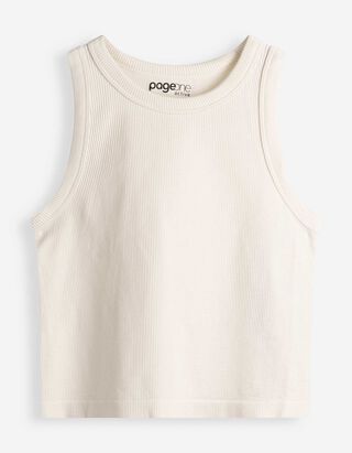 Cropped Top - Nahtlos - Off-White