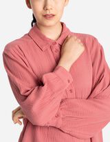 Overhemdblouse - Mousseline - roze