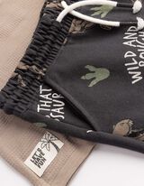 &nbsp;Set aus T-Shirt und Shorts - Allover-Print - grau