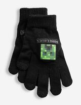 Set van muts, sjaal en handschoenen - Print - Zwart