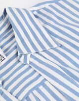 bluzka koszulowa - dekolt serafino - niebieski