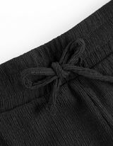 Short - Materiaalmix - zwart