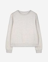 Mikina - Kulatý výstřih - svetle šedá