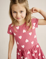 Haljina - &Scaron;areni print - ruzicasta