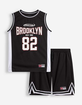 Set aus Top und Hose - Mesh - schwarz