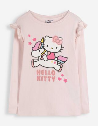 Langarmshirt - Hello Kitty - Rosa