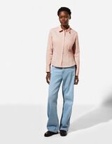 Bluse - Baumwoll-Mix - rosa