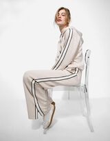 Palazzo kelnės - &Scaron;oninės juostos - baltas