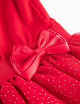 Šaty - Pásek s drukem - cervena