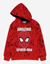 Mikina s kapucňou - Spiderman - cervena