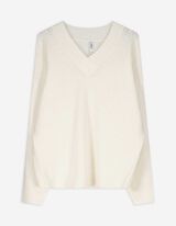Pullover - V-Ausschnitt - beige