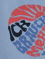 Sweatjacke - Kangurutasche - hellblau