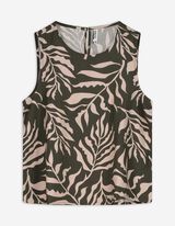 Blusenshirt - Allover-Print - grün