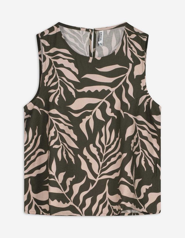 Blusenshirt - Allover-Print - grün