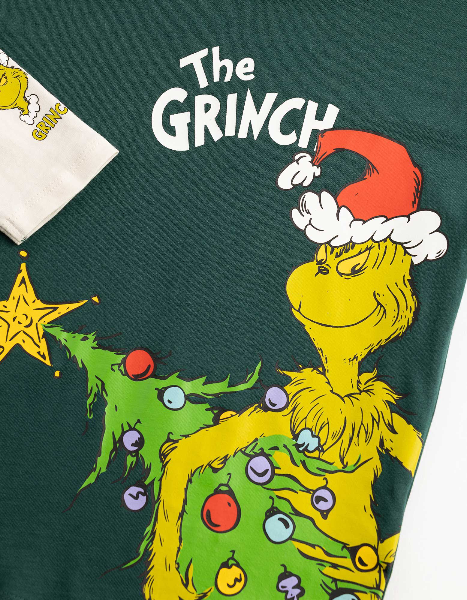Langarmshirt - Grinch - Dunkelgr&uuml;n