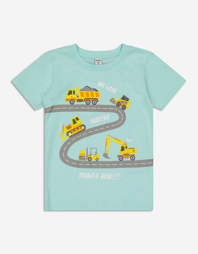 Tricou - Imprimeu - Turcoaz