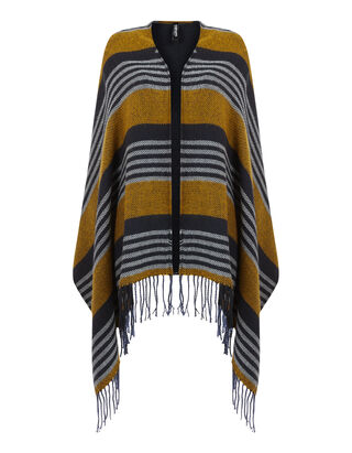Damen Poncho mit Karomuster