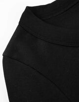 Tričko s dlhými rukávmi - Zmes bavlny - cierna