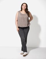 Ujjatlan felső - Anyagkever&eacute;k - b&eacute;zs