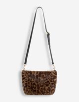 Sac &agrave; main - Motif l&eacute;opard - Brun