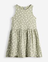 Kleid - Allover-Print - Taupe