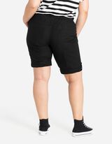 Bermuda  - Risvolti fissi sul fondo gamba - nero