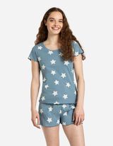 Pizsamafelső - Fodros szegéssel - vilagoskek